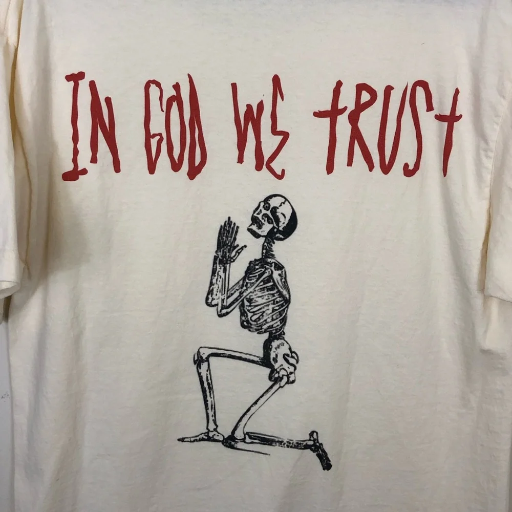 In God We Trust Oversized Graphic T-Shirt Sz M - Picture 5 of 5
